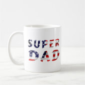 Mug Super Papa et le drapeau américain (Gauche)