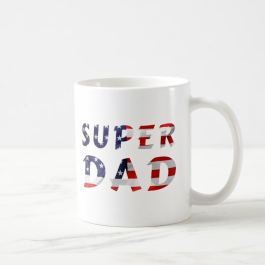 Mug Super Papa et le drapeau américain (Droite)