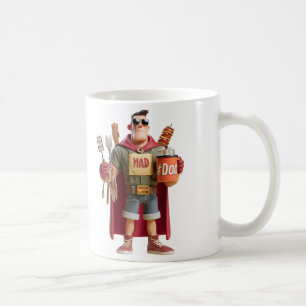 Mug Super Papa : Illustration 3D de personnage d'un am