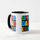 Mug Super Papa Mug- Cadeau papa pour père, papa Annive (Devant gauche)