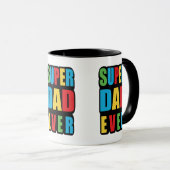 Mug Super Papa Mug- Cadeau papa pour père, papa Annive (Devant droit)