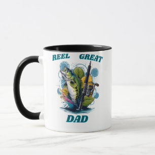 Mug Super Papa Pêcheur Enthousiaste Cadeau Fête des Pè