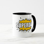Mug Super-PÈRE personnalisé portant son fils (Devant droit)