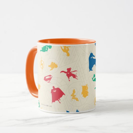 Mug Super Pets & Justice League Motif Silhouette (Devant gauche)