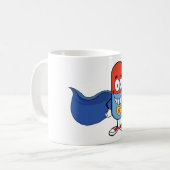 Mug Super Pill Cartoon Hero Character (Devant gauche)