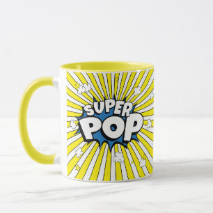 Mug SUPER POP! Bande dessinée Pop Art Popcorn Pun