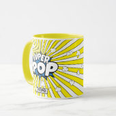 Mug SUPER POP! Comic Book Pop Art ‘Corny’ Popcorn Pun (Devant gauche)