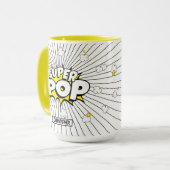 Mug SUPER POP! Fun Superhero Personalized Pun (Devant gauche)