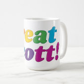 Mug Super Scott. (Devant droit)