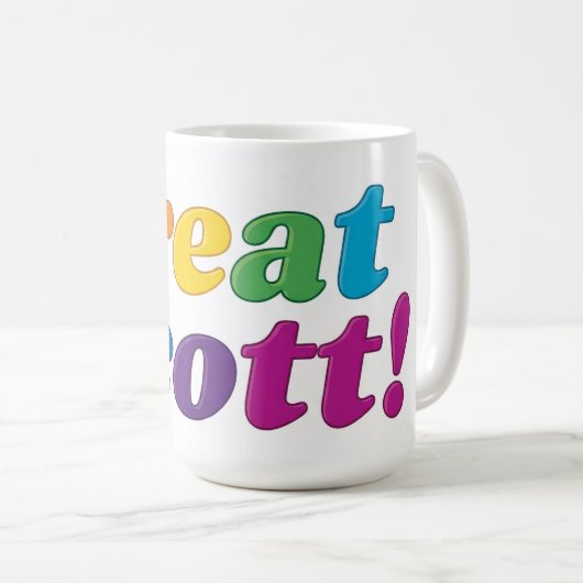 Mug Super Scott. (Devant droit)