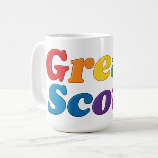 Mug Super Scott. (Devant gauche)