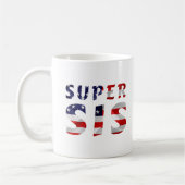 Mug Super Sis et le drapeau américain (Gauche)