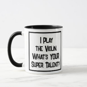 Mug Super Talent Violoniste. Joueur de violon à deux t