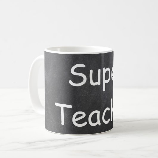 Mug Super Teacher Chalkboard (Devant gauche)