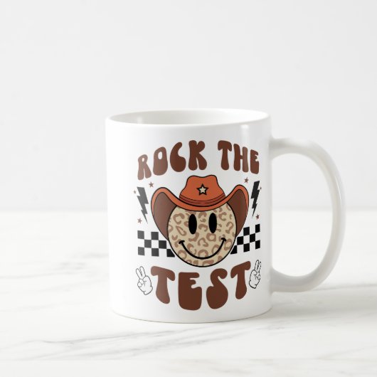 Mug Super Test Day Rock The Test Smile Cowboy Boys Me (Droite)