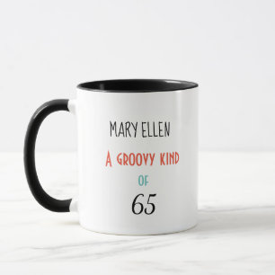 Mug Super type de 65 corail rétro et vert