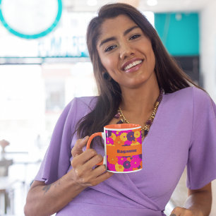 Mug Super violet et rose hippie puissance