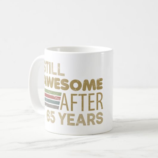 Mug Superbe 65e anniversaire (Devant gauche)