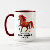 Mug Superbe année chinoise du Cheval de Feu 2026 (Gauche)