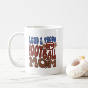 Mug Superbe art de mots de maman de football fier bruy