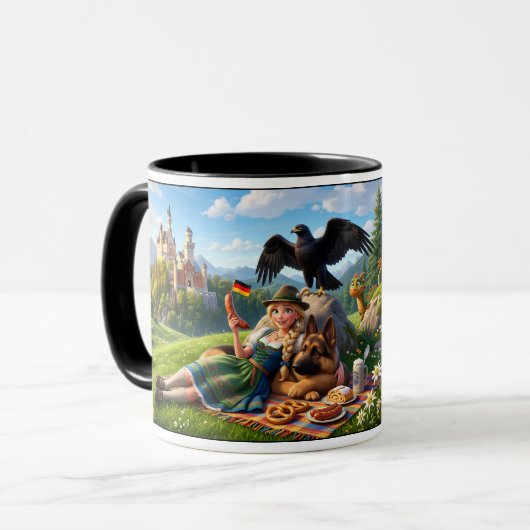 Mug Superbe café 3D sur le thème allemand (Devant gauche)