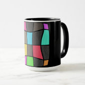 Mug Superbe design moderne de style Mondrian (Devant droit)