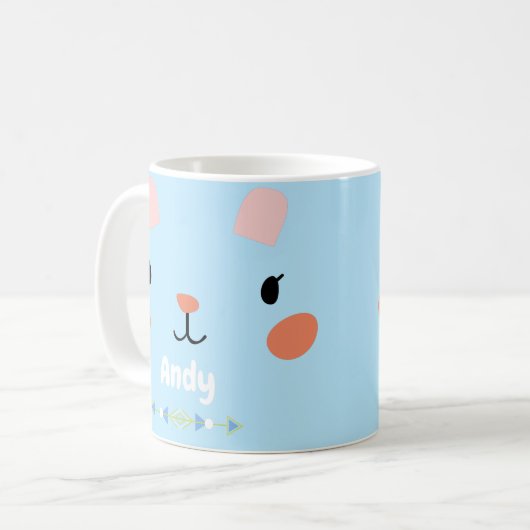 Mug Superbe face de lapin rose (Devant gauche)