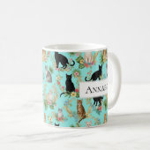 Mug Superbe Feline Art unique Amoureux des chats Nom p (Devant droit)
