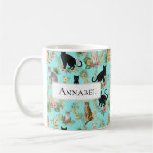 Mug Superbe Feline Art unique Amoureux des chats Nom p (Gauche)