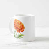 Mug Superbe fleur orange groovy. (Devant gauche)