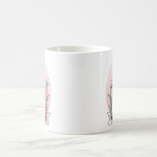 Mug Superbe lapin et Lys Plus Taille (Centre)