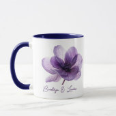 Mug Superbe Mariage de fleurs violettes (Gauche)