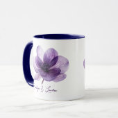 Mug Superbe Mariage de fleurs violettes (Devant gauche)