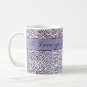 Mug Superbe motif lilas, blanc