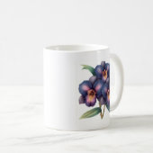Mug Superbe orchidée classique bleue et magenta (Devant droit)
