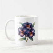 Mug Superbe orchidée classique bleue et magenta (Gauche)