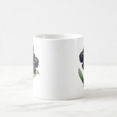 Mug Superbe orchidée noire vintage et magenta (Centre)