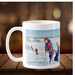Mug Superbe première chute de neige en hiver