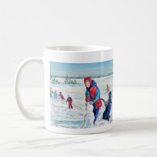 Mug Superbe première chute de neige en hiver (Gauche)