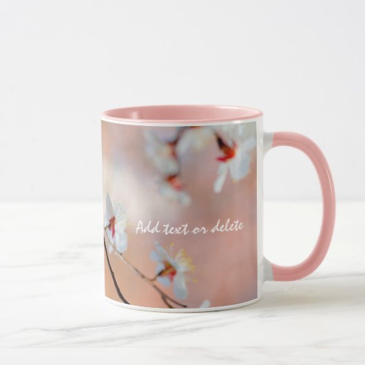 Mug Superbes fleurs japonaises d'abricot (Droite)