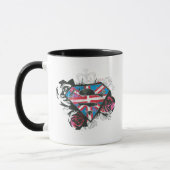 Mug Supergirl British Drapeau et Roses (Gauche)
