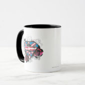 Mug Supergirl British Drapeau et Roses (Devant gauche)