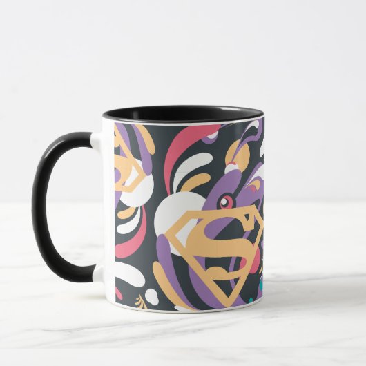 Mug Supergirl Color Splash Swirls Pattern 8 (Gauche)