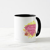 Mug Supergirl Fleurs roses (Devant droit)