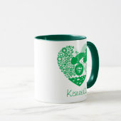 Mug Supergirl Floral Peace Heart Graphisme (Devant droit)