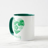 Mug Supergirl Floral Peace Heart Graphisme (Devant gauche)