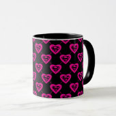 Mug Supergirl Hearts Motif diagonal (Devant droit)