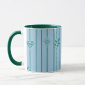 Mug Supergirl Leaf Motif bleu (Gauche)
