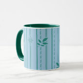 Mug Supergirl Leaf Motif bleu (Devant gauche)