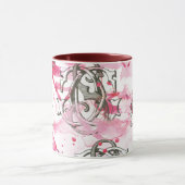 Mug Supergirl Motif d'encre rose (Centre)